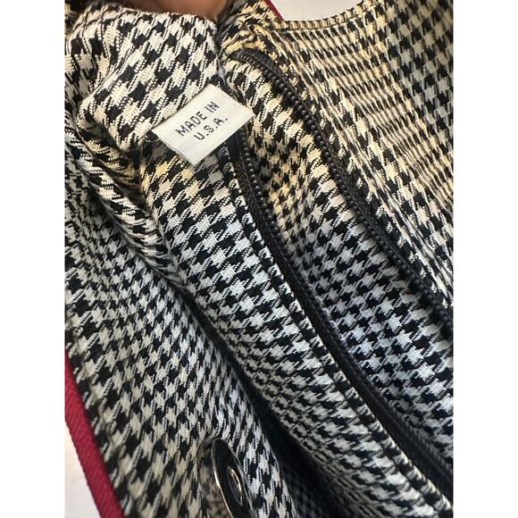 Vintage Kate Spade Bag First Edition Rare Red and Black Structured Tote Handbag - Picture 10 of 13